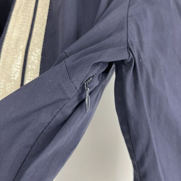 Tory Burch Dress Size 2 Navy Tunic Cotton Sheath Cruise 3/4 Sleeve Stretch - Picture 5 of 9